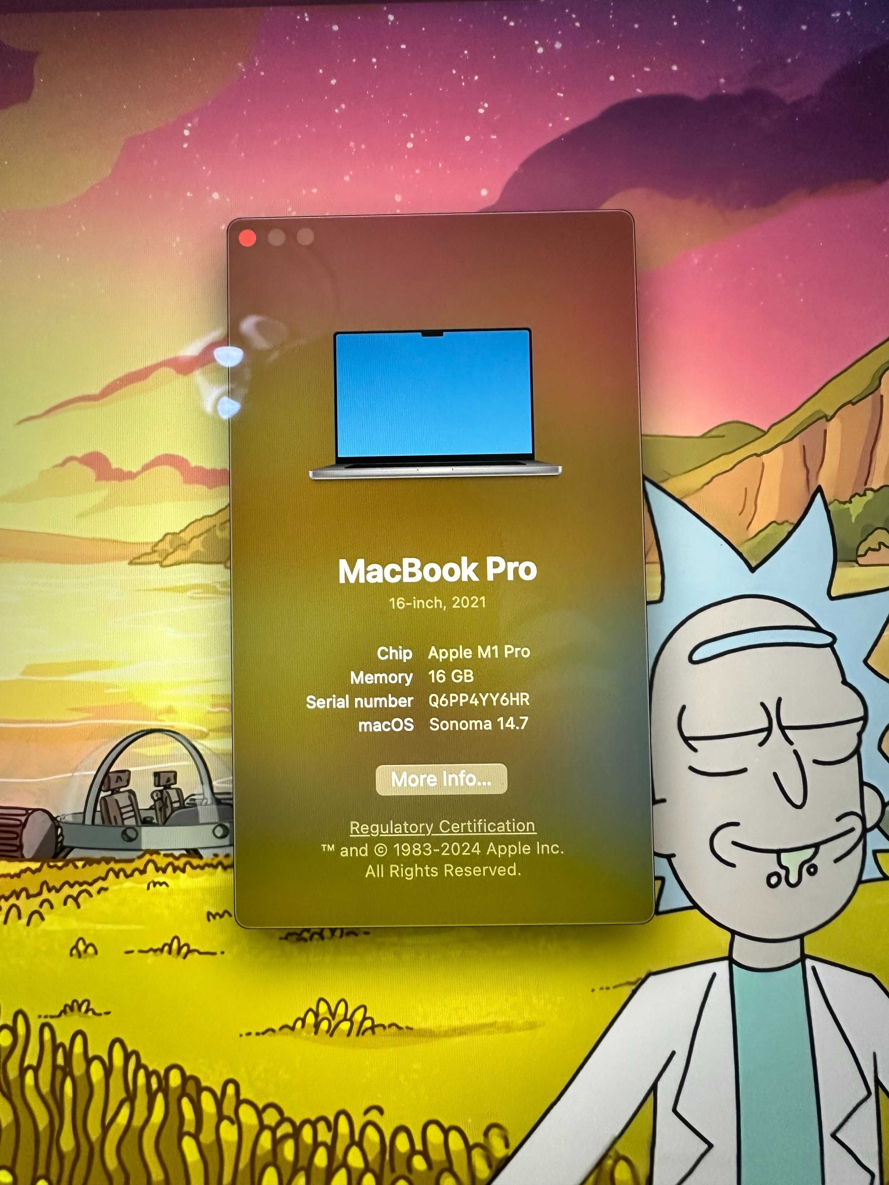 MacBook Pro 16 M1 Pro 16 GB RAM 1 TB SSD