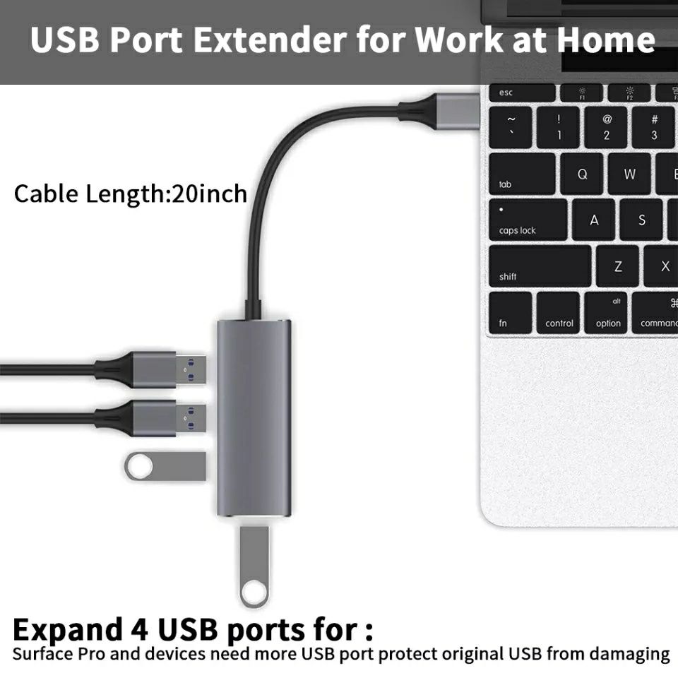Переходник HUB (OTG) Type-C на 4 USB. Качественный. Алматы