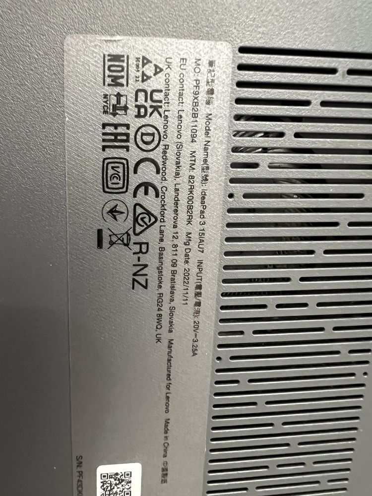 Lenovo IdeaPad 3 15I AU7