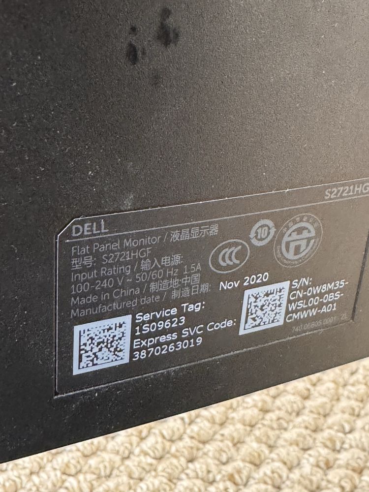 Продам изогнутый монитор  27 дюйм Dell S2721HGF