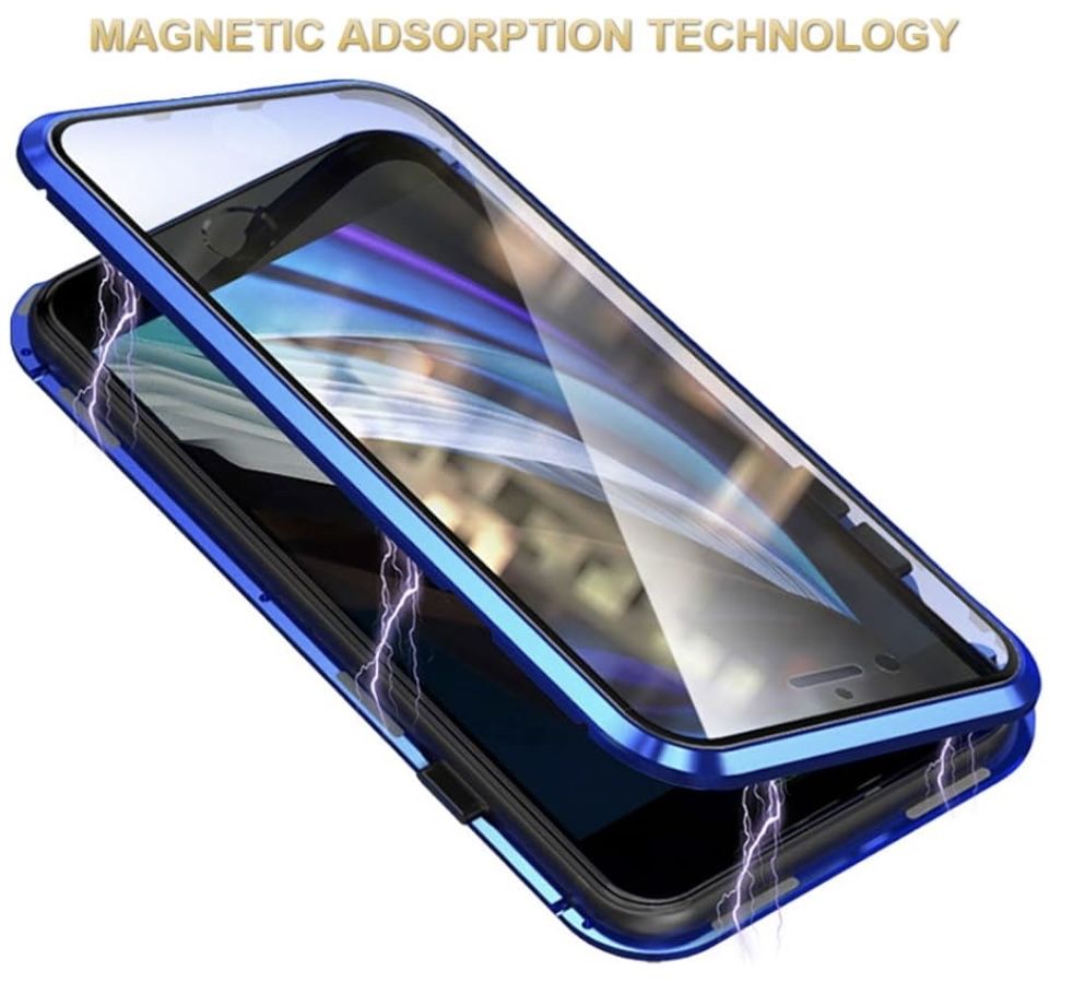 Магнитный стеклянный чехол Iphone SE 2020, защита 360