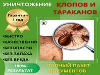 Дезинфекция! Уничтожение тараканов/тараканы, клопов/клопы, блох, ос