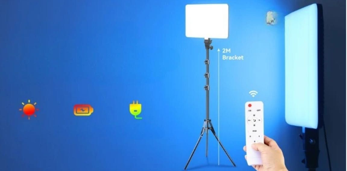 Видеосвет, разноцветная светодиодная RGB панель для блога, фона