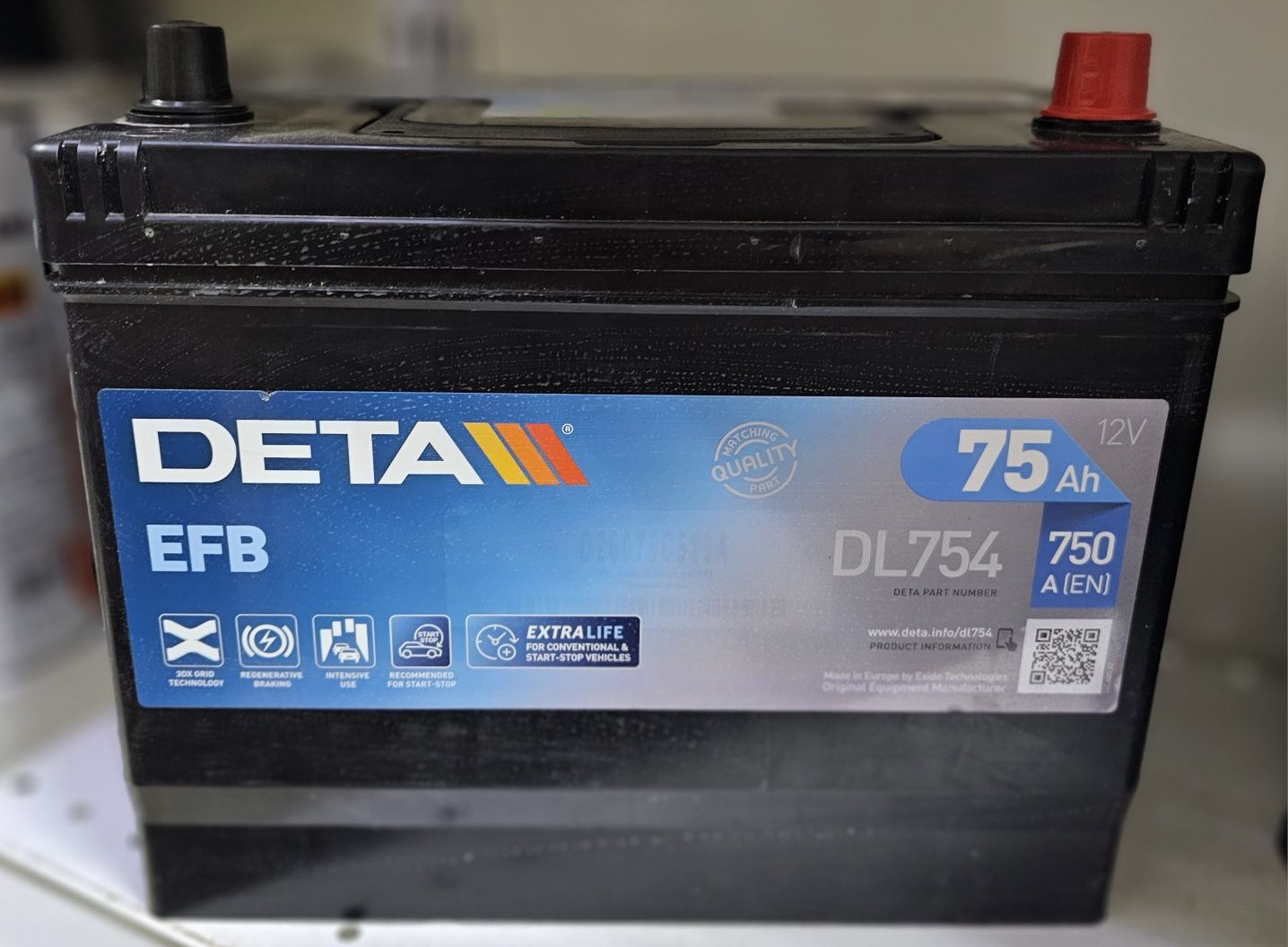 Аккумулятор EXIDE AGM EK950 R+ 95Ah 850А (En)
