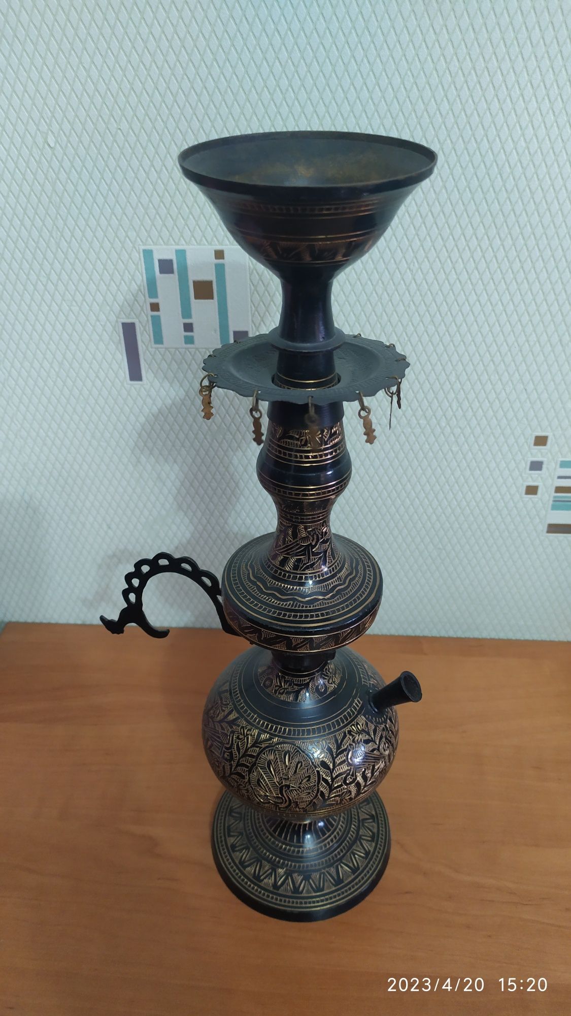 Ваза сувинирная из метала с гравировкой