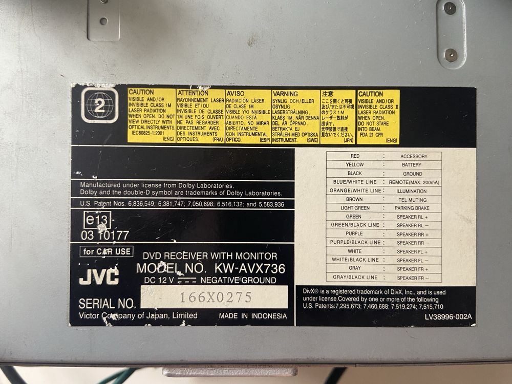 Срочно. Автомагнитола JVC KW-AVX736