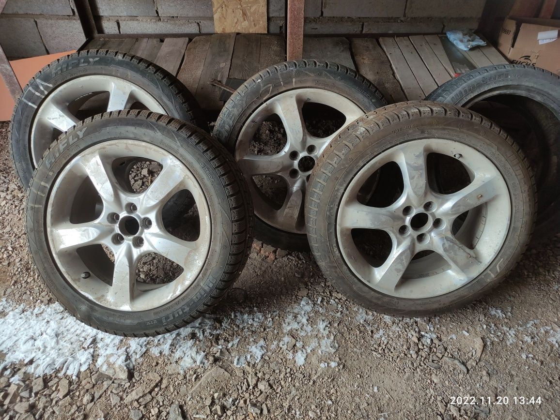 Диски титановые с резиной 7Jx17 5/100 ET52 d56.1