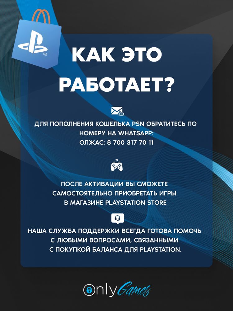 Пополнение кошелька PSN | Покупка игр PS4 PS5 | Турция Украина