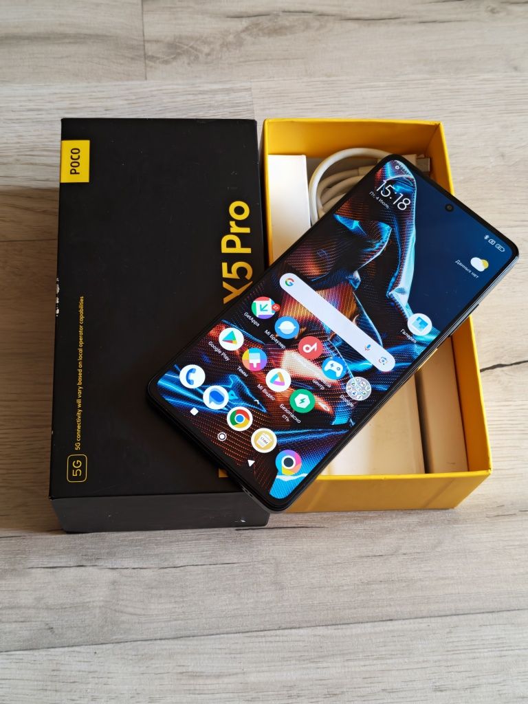 Poco X5 Pro 256 gb Ram 8+4 5G полный комплект