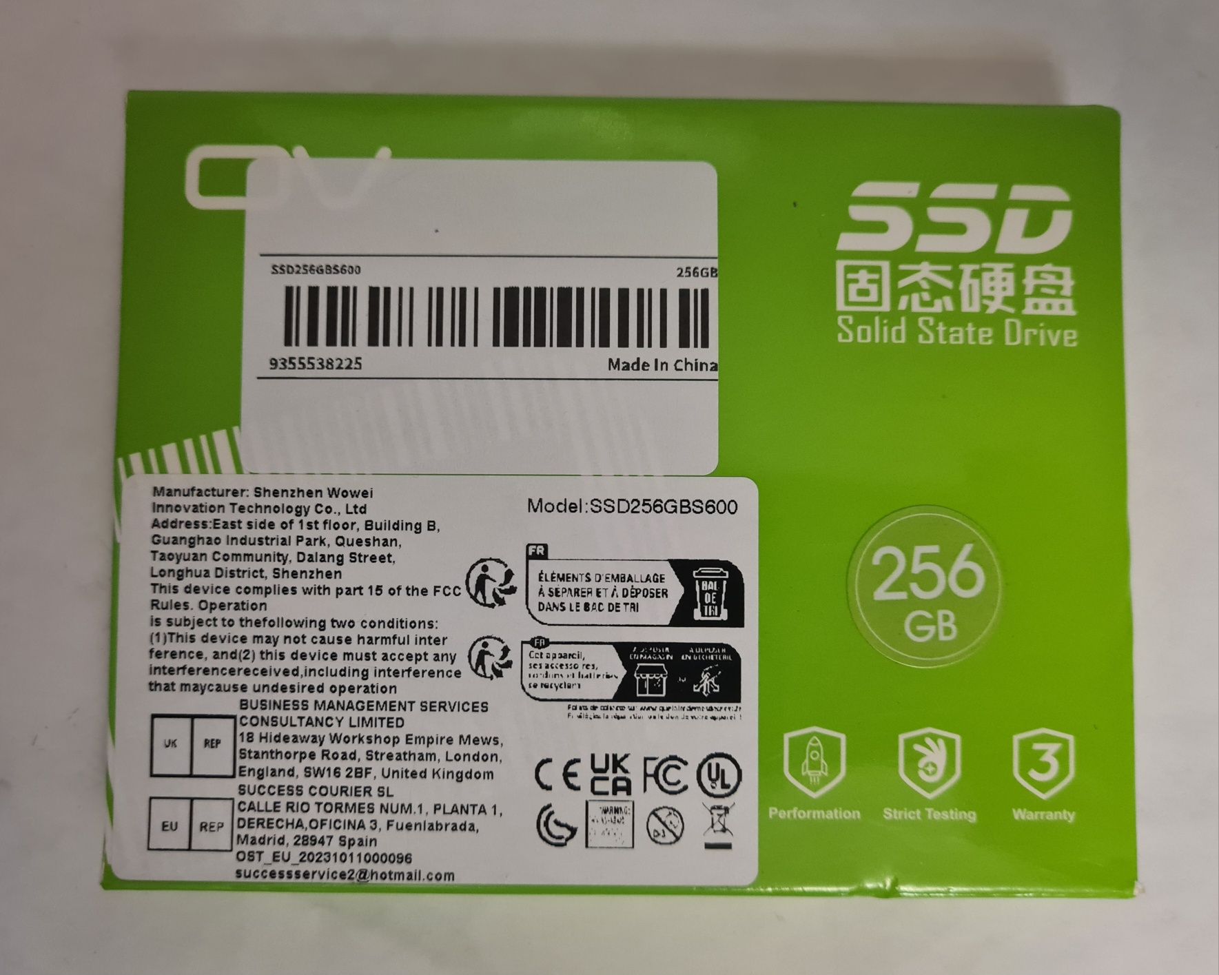 SSD 2,5 PUSKLL 1 tb и OV 256 Gb.