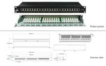 Коммутационная панель 5е кат., FTP 19", 1U, 24хRJ