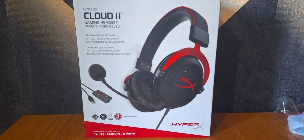 HyperX Cloud 2 с коробкой