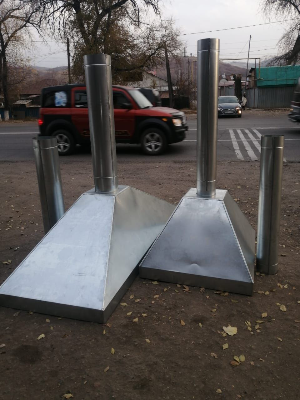 Вытяжка зонт жестяные работы труба переход