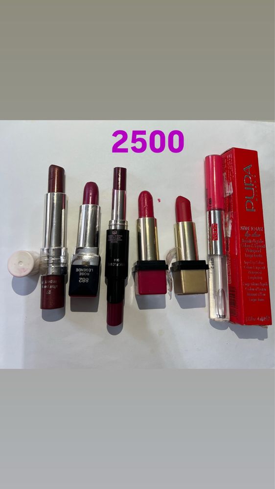 Помады Dior,YSL, Lancome, Guerlain и др.