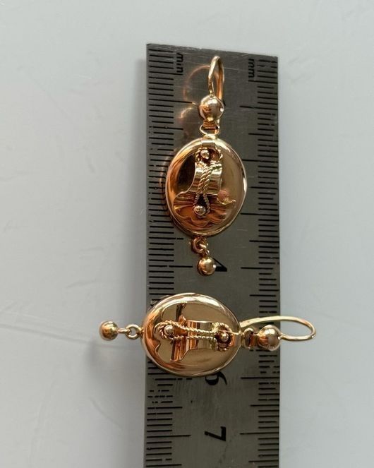 Советские серьги 583 пробы