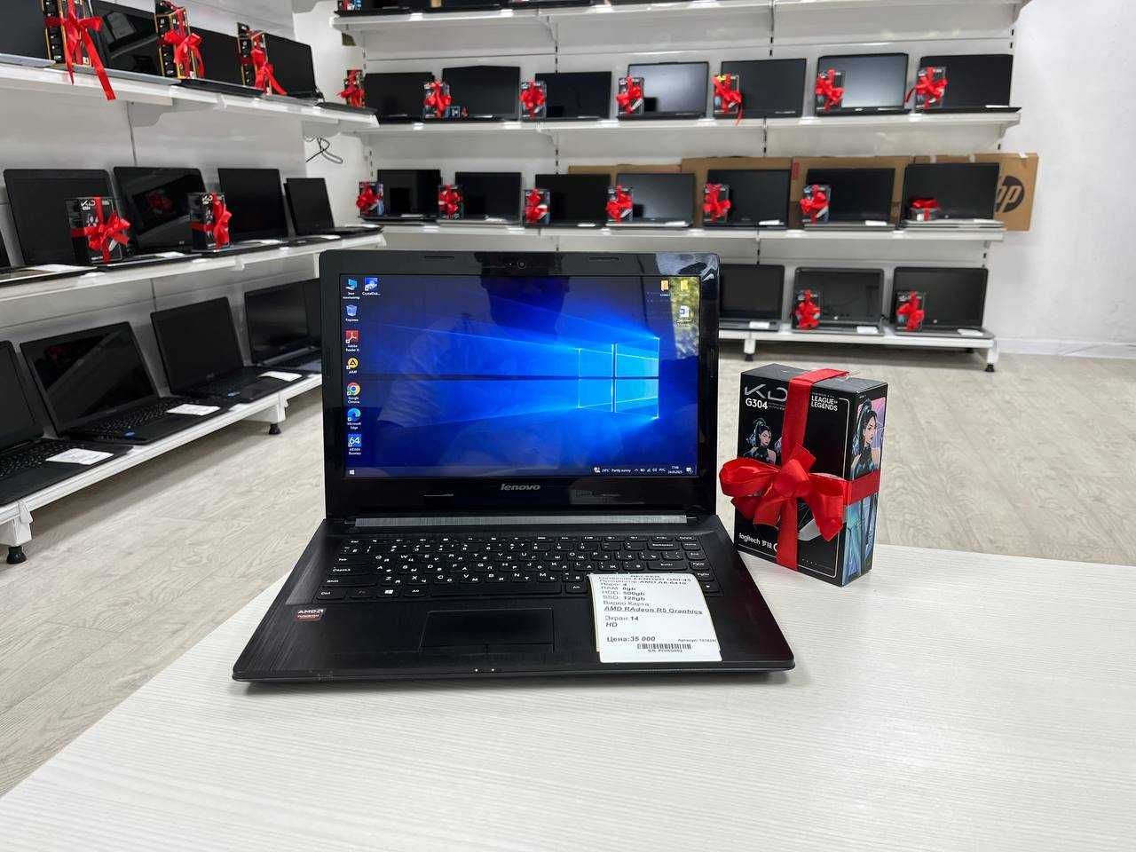 Бюджетный ноутбук LENOVO AMD A8/ОЗУ 8/SSD 128+HDd 500/