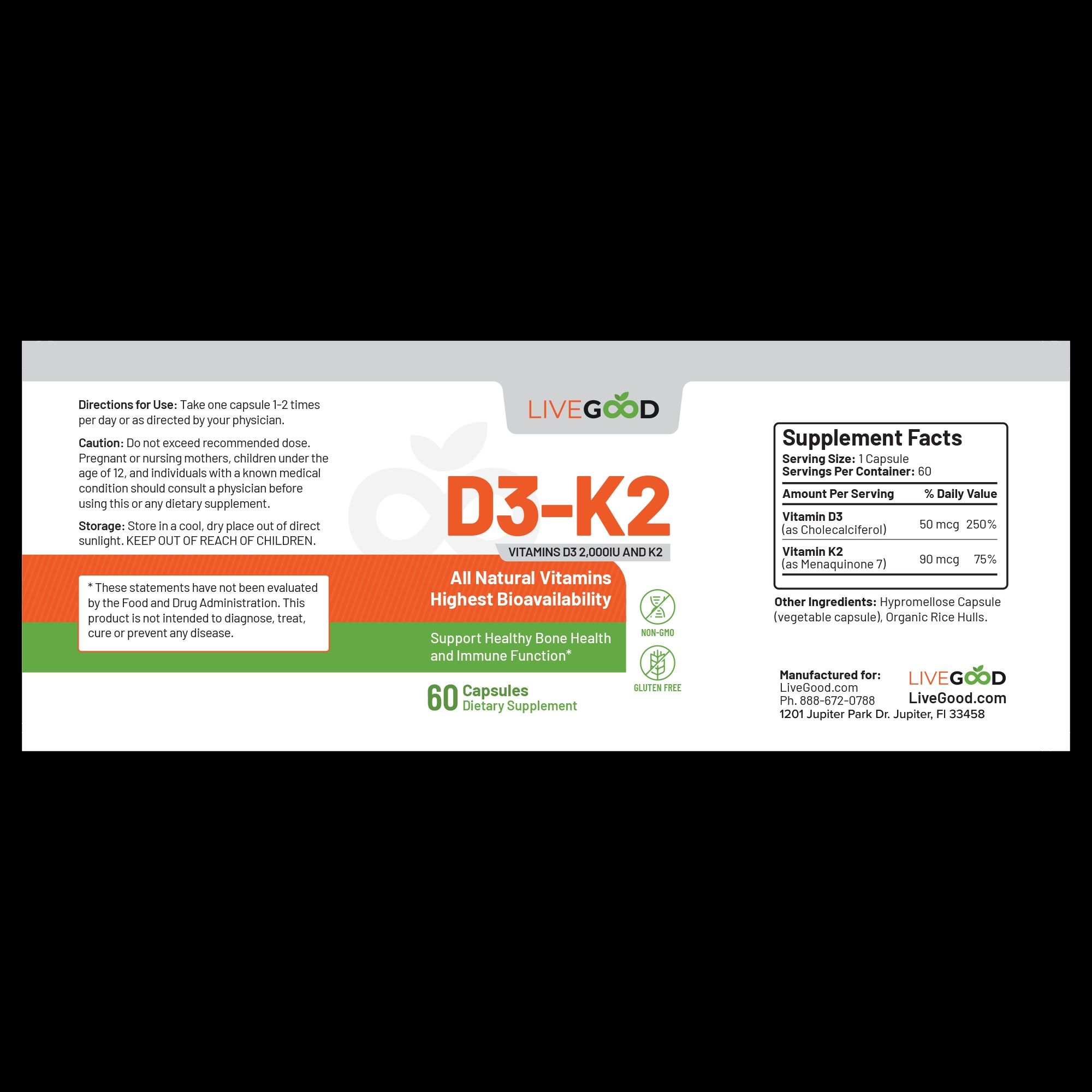 Витамины D3-K2 2000
