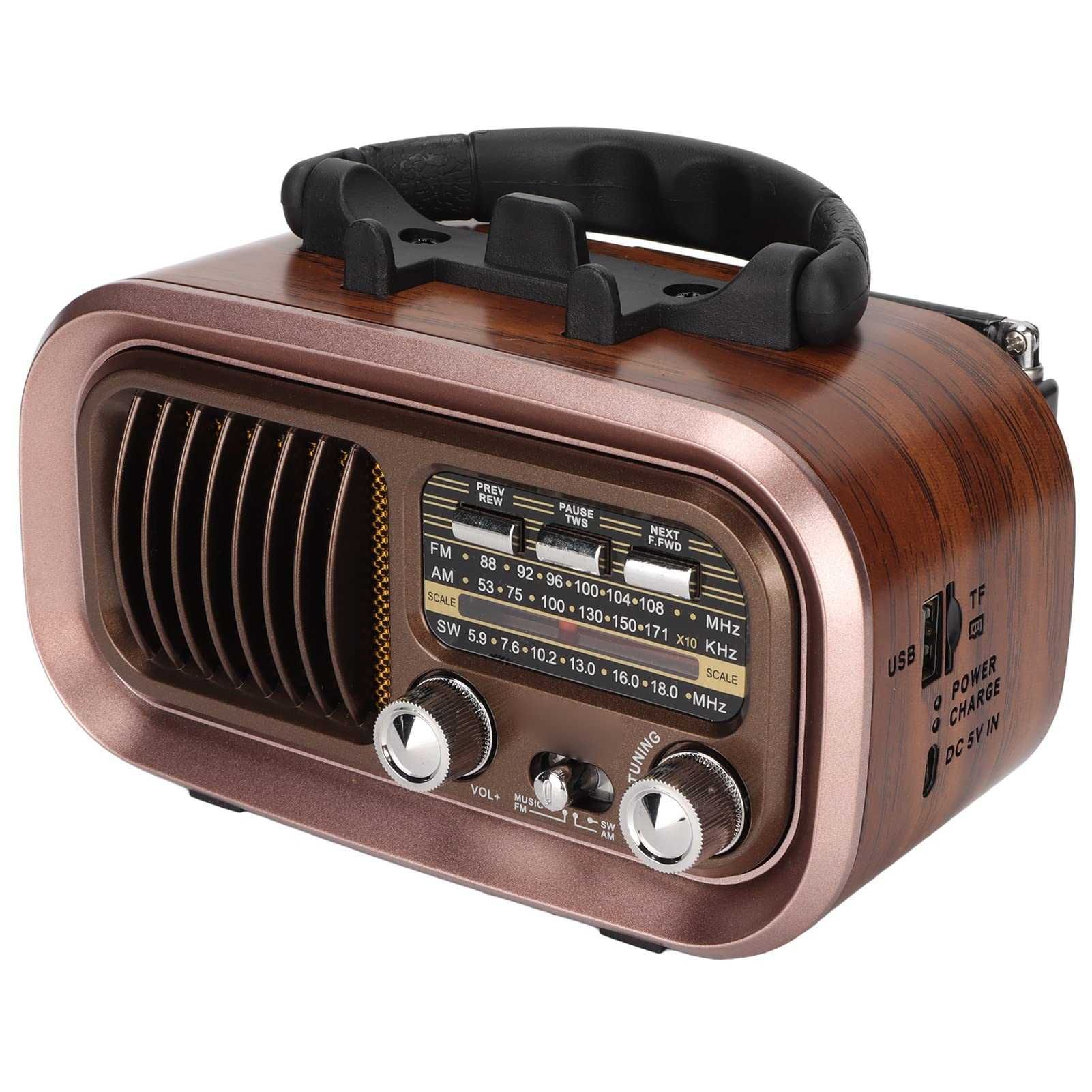 Ретро радиоприемник Bluetooth FM USB MP3 TF SD.