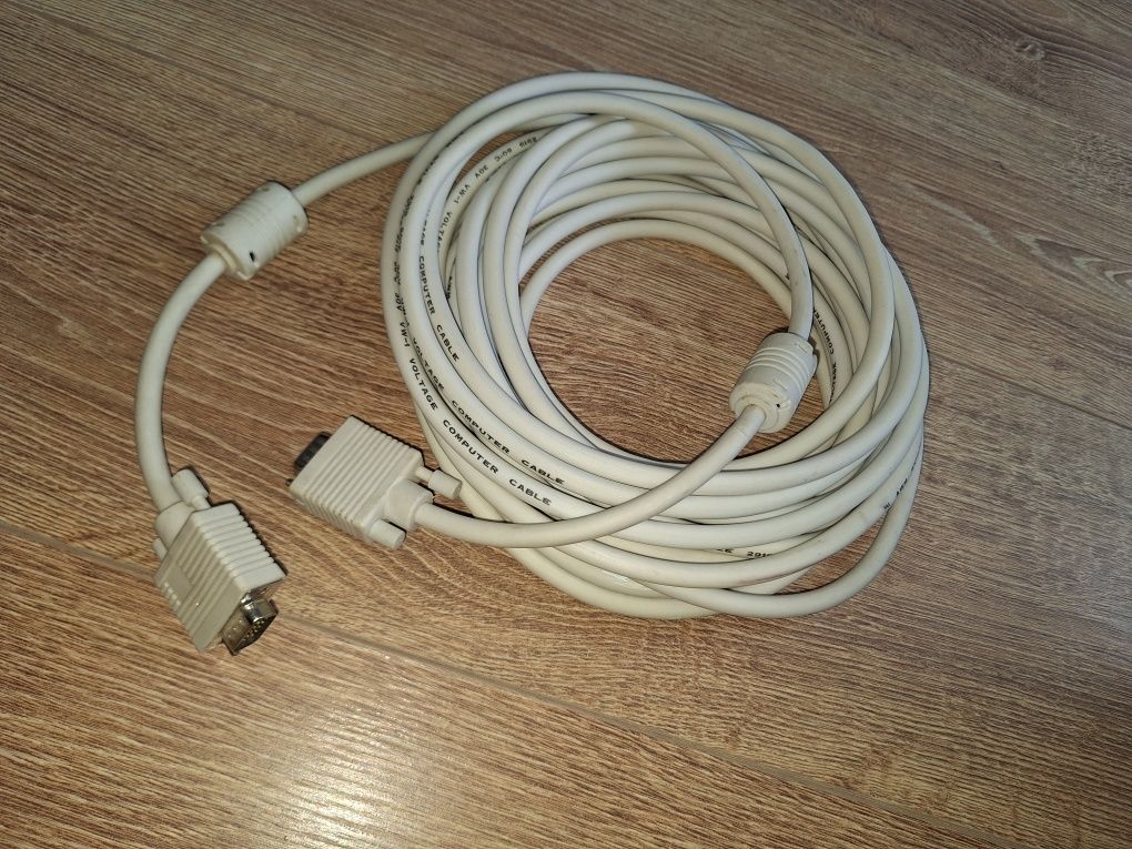 Кабель компютерный High Speed VGA - VGA 10 м., ферритовые кольца.