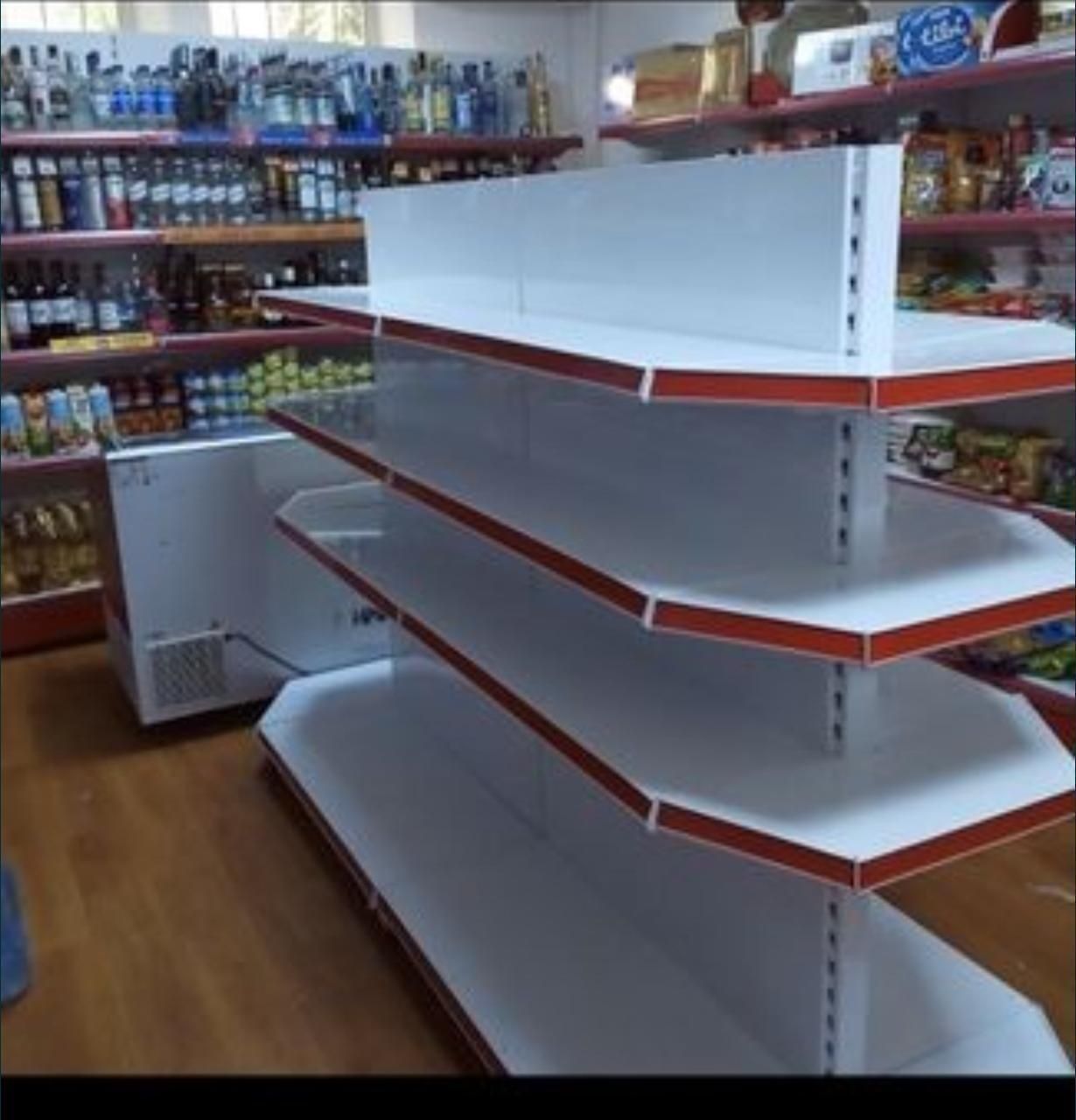 Полки для магазина Стеллажи кассовые боксы корзины