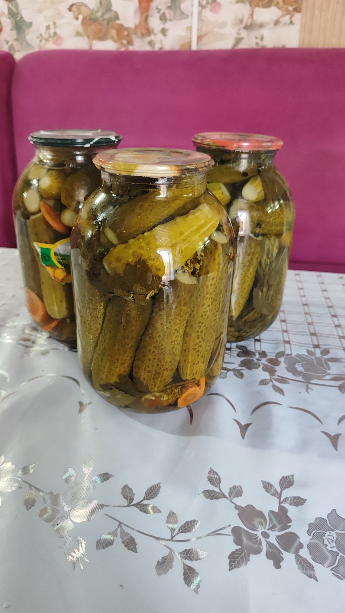 Маринованые огурцы, помидоры, мохито, салаты, кобра. Затон.