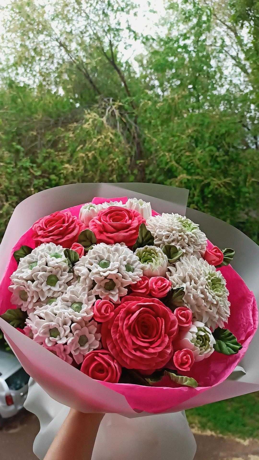Букеты из зефира