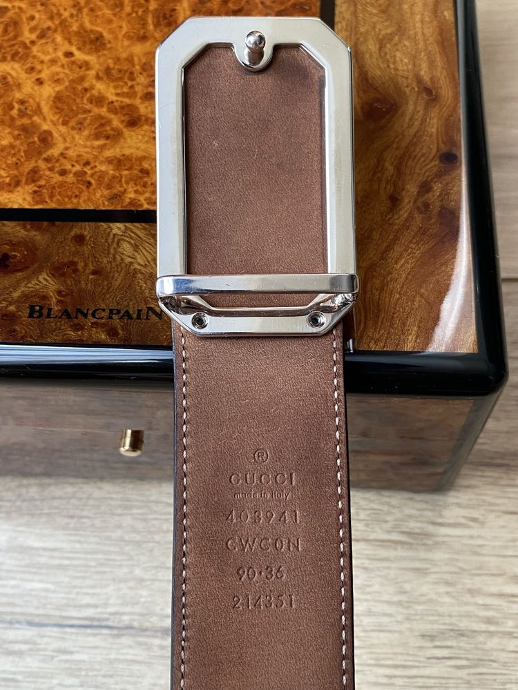 Оригинал ремень Gucci Signature 403941 CWC0N с прямоугольной пряжкой