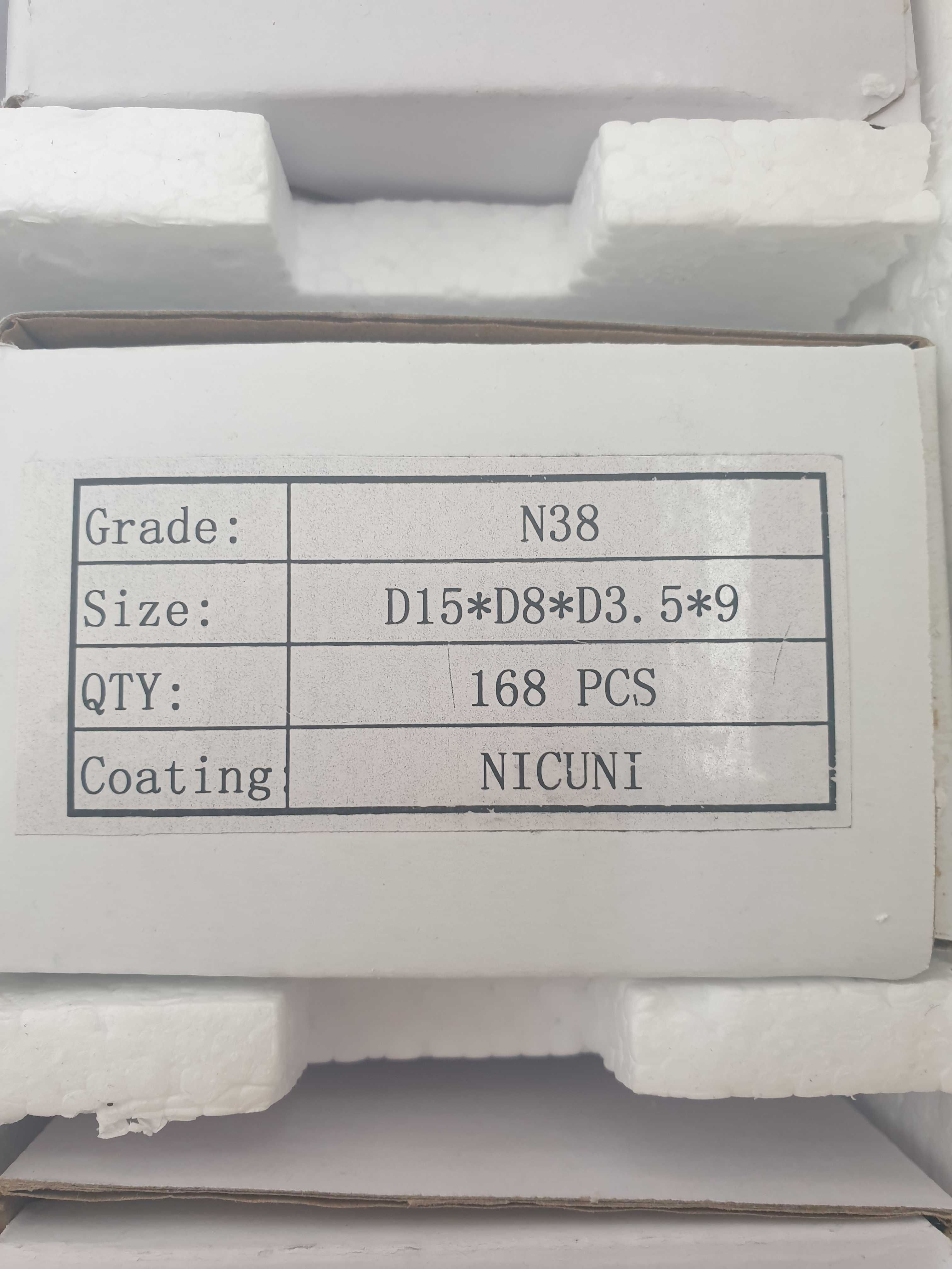 Неодимовый магнит 15×8×3 мм. N38 [NiCuNi] оригинал, покрыты никелем
