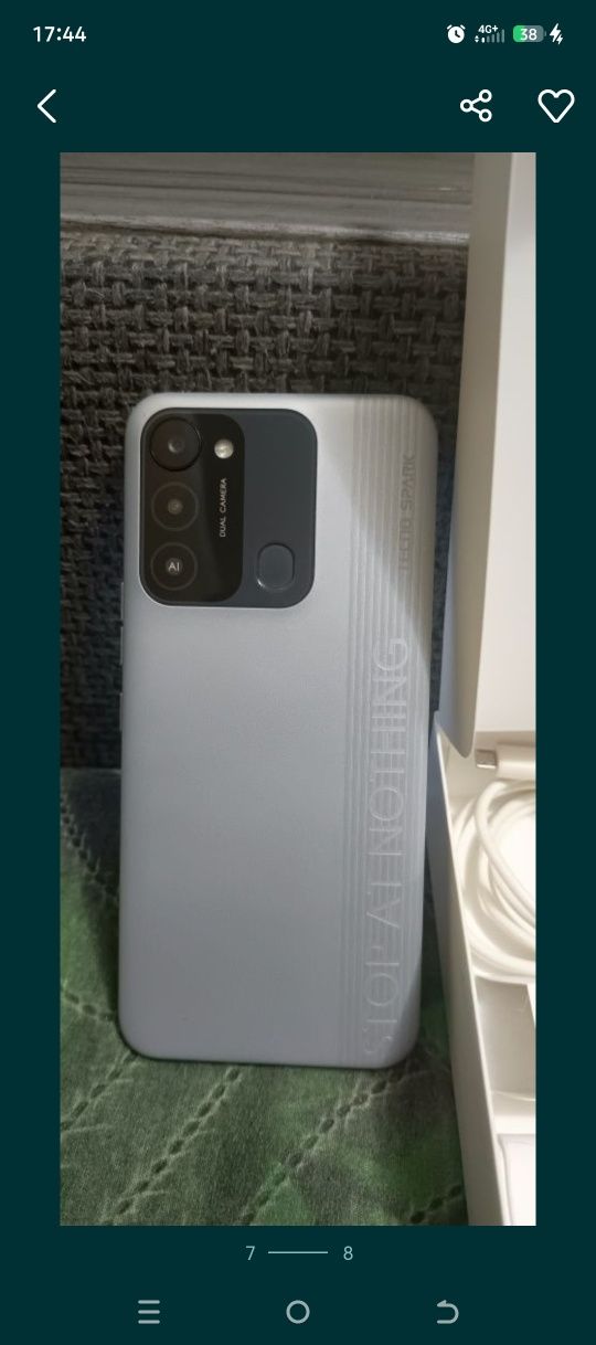 Смартфон TECNO SPARK 8 C. Б.у в отличном состоянии.