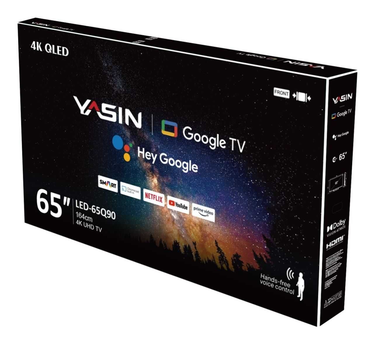 Ваш домашний кинотеатр: Yasin QLED 65” с 4K, HDR и 1500 каналов!