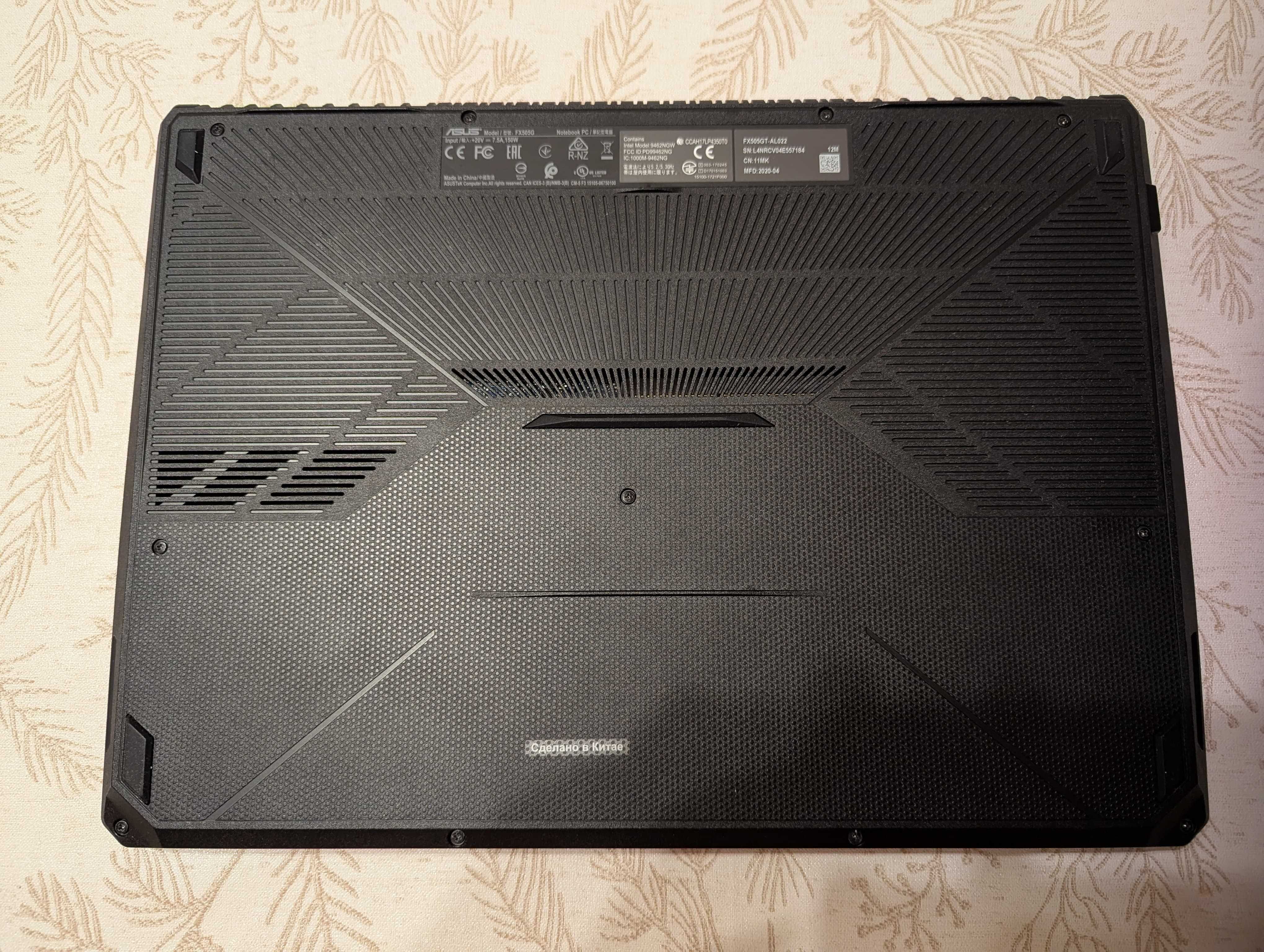 Игровой ноутбук Asus TUF FX505GT - i5-9300H/32ГБ/512SSD/GTX1650/15.6"