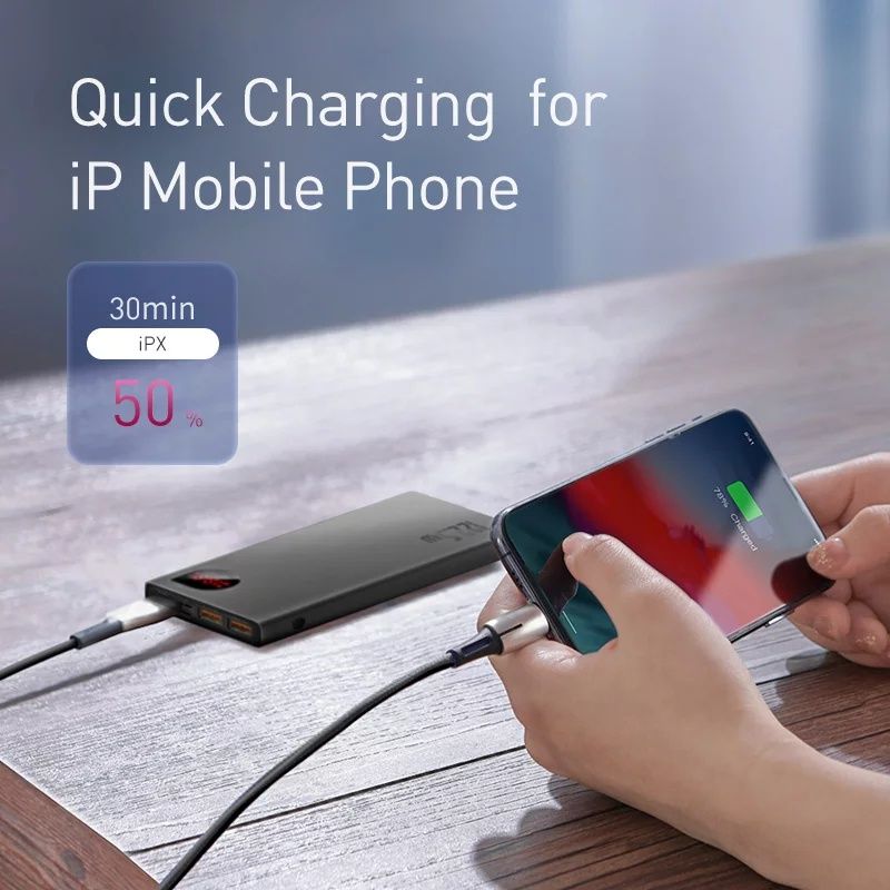 BASEUS PowerBank повербанк быстрая зарядка QC3.0 FastCharge АКБ