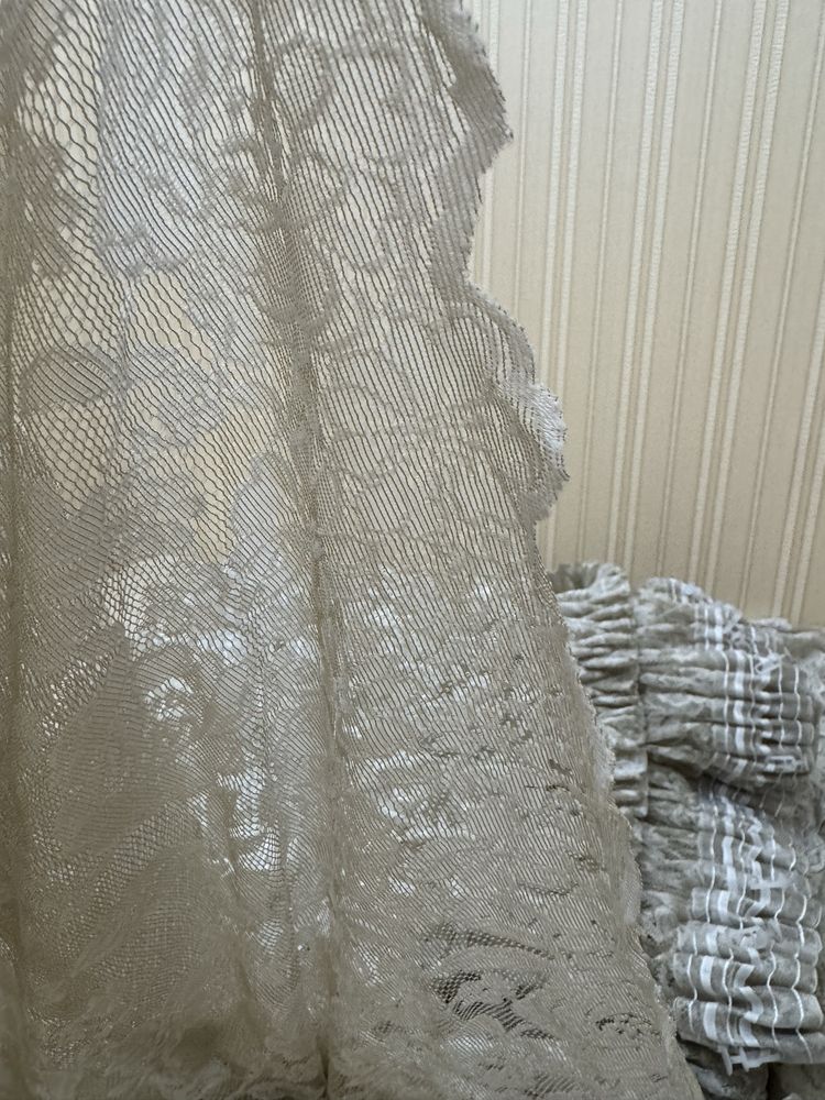 Продам тюль, гепюровый б/у