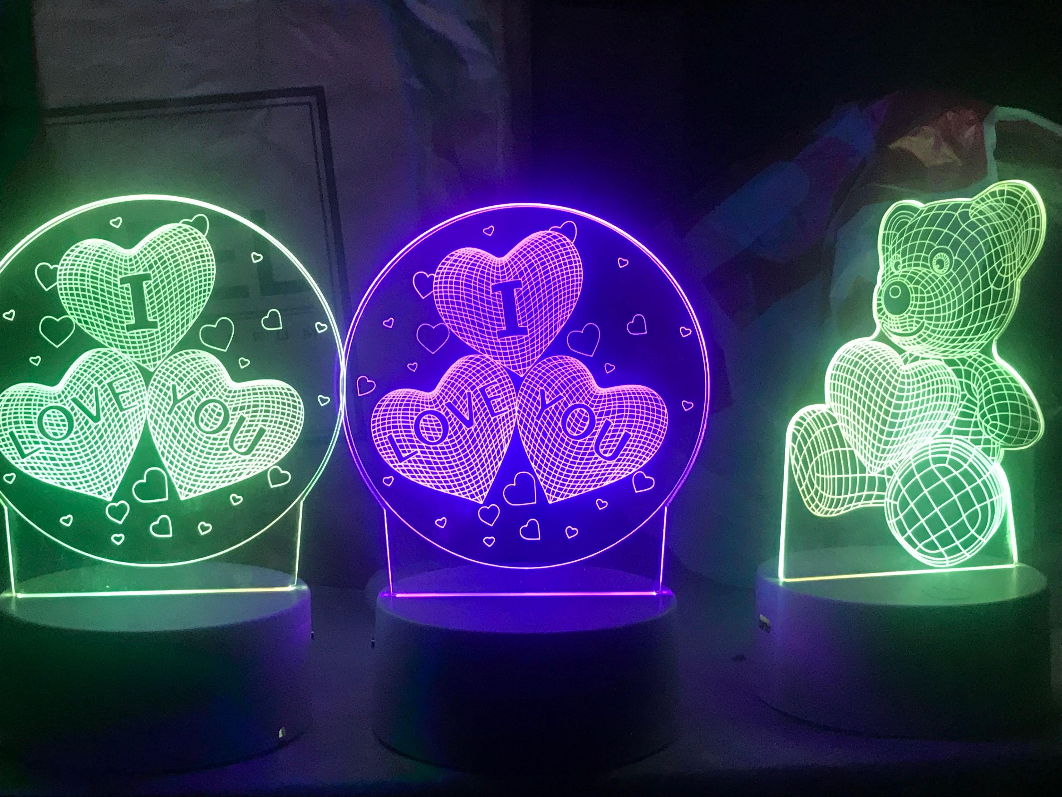 3D подсветка лампа