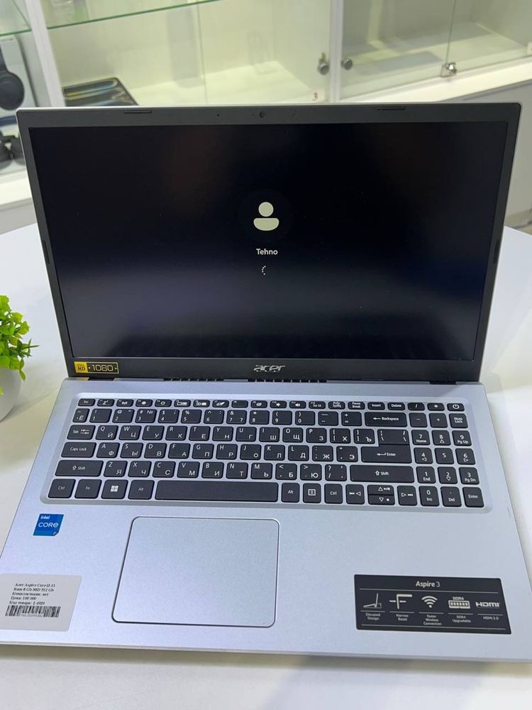 Acer Aspire Core i3-11 Ram 8 Gb SSD 512 Gb