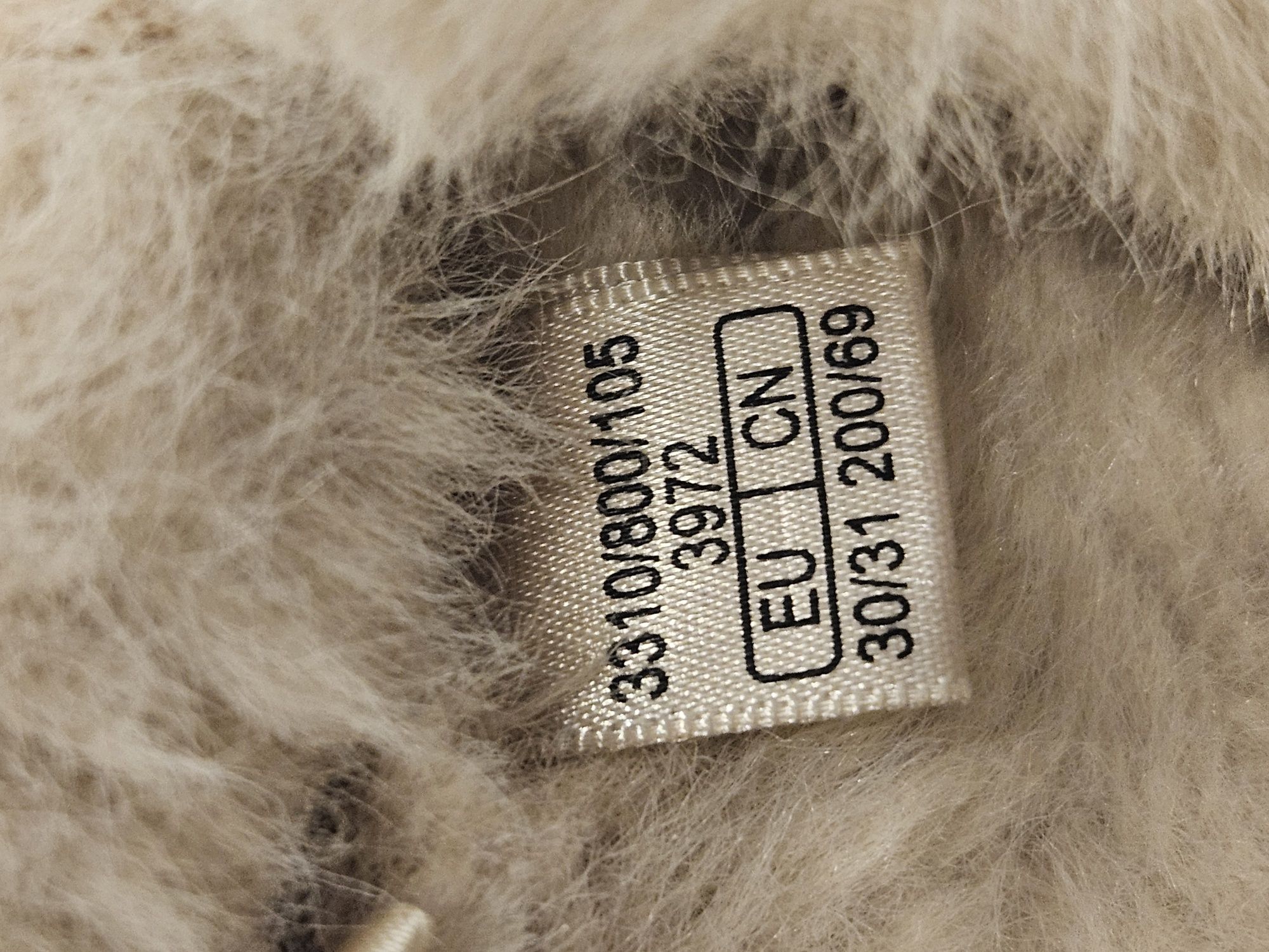 Детские кожаные тапочки с мехом  Zara Kids разм.30/31