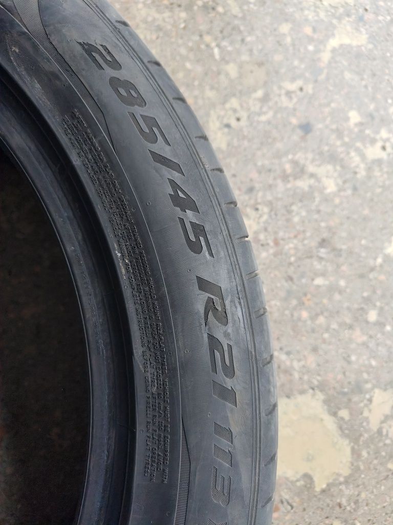 Продам 285/45 R21 run flat pirelli pzero