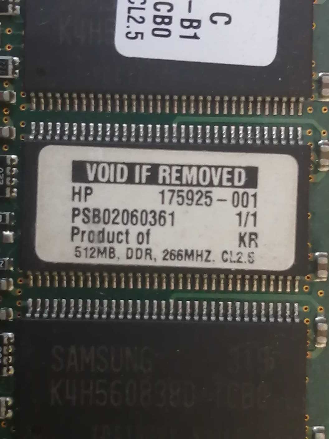 Оперативная память Samsung M368L6423DTL-CB0 DDR 512MB