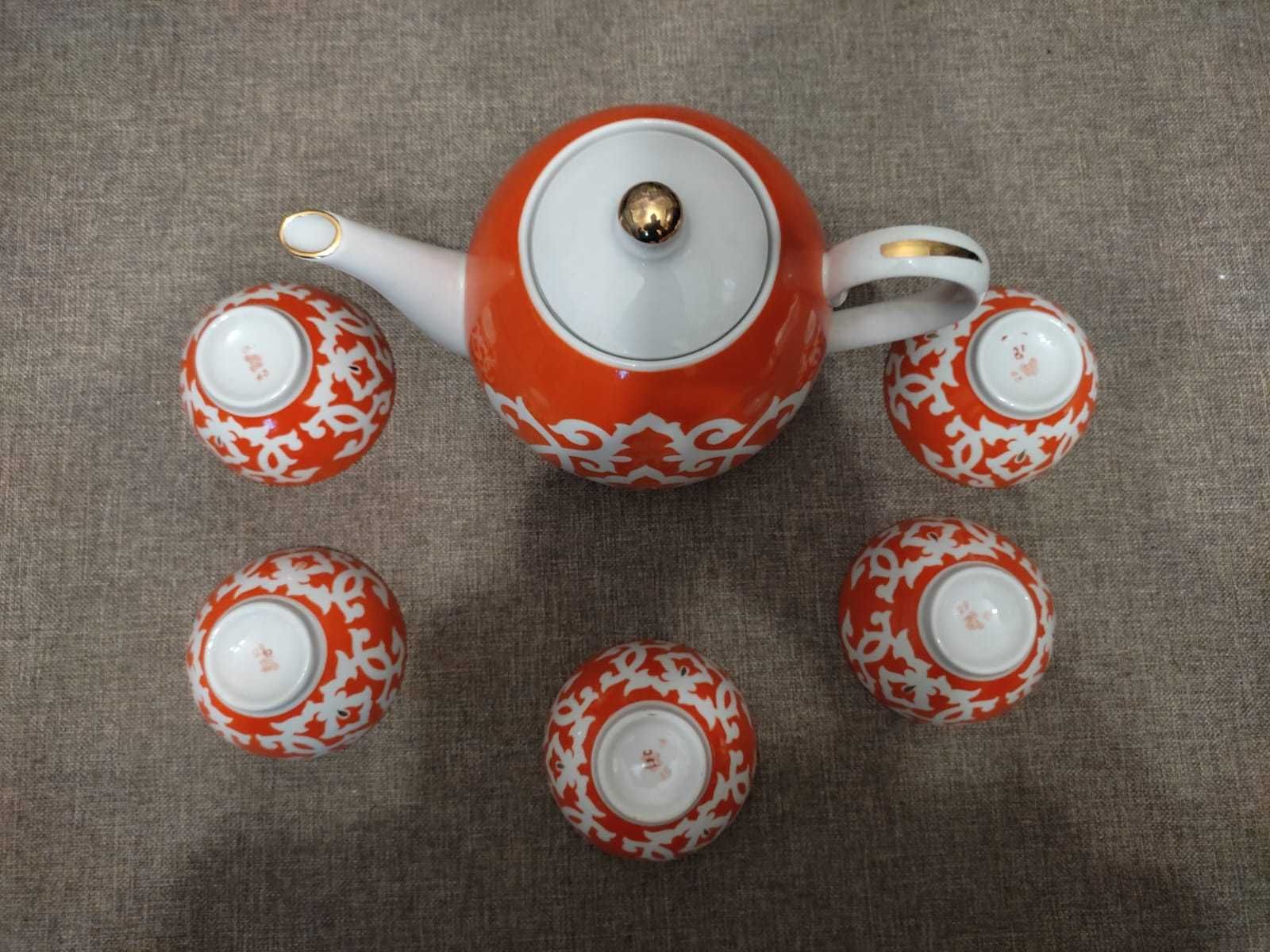 Винтаж Чайный сервиз СССР новый Капчагайский ФЗ