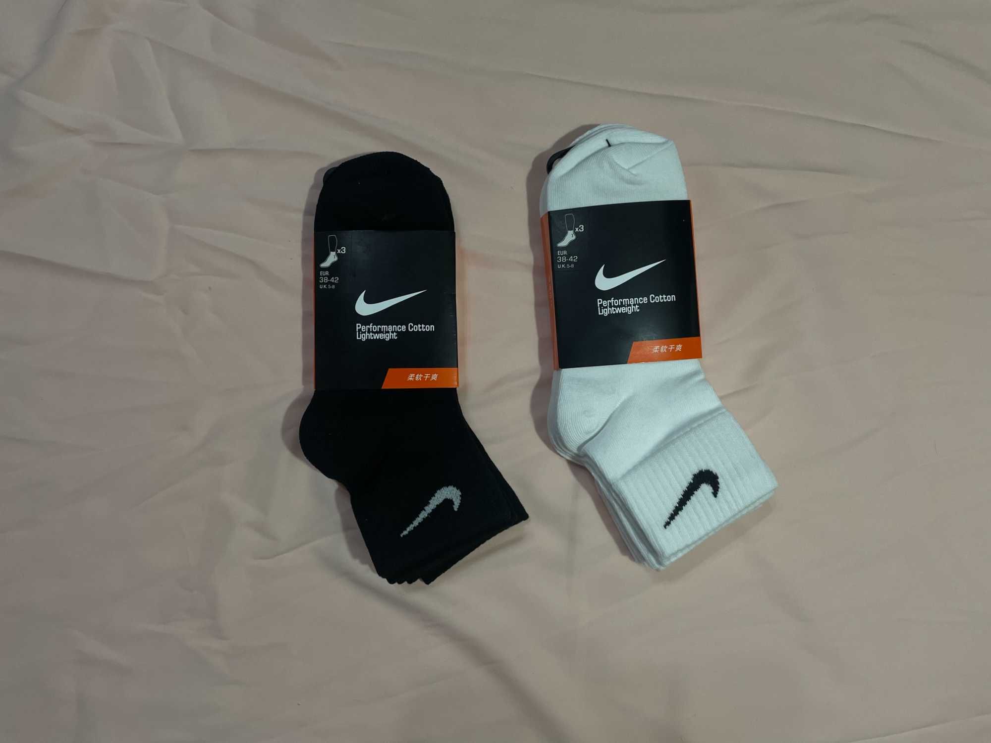 Носки Nike короткие черные/белые 3 пары