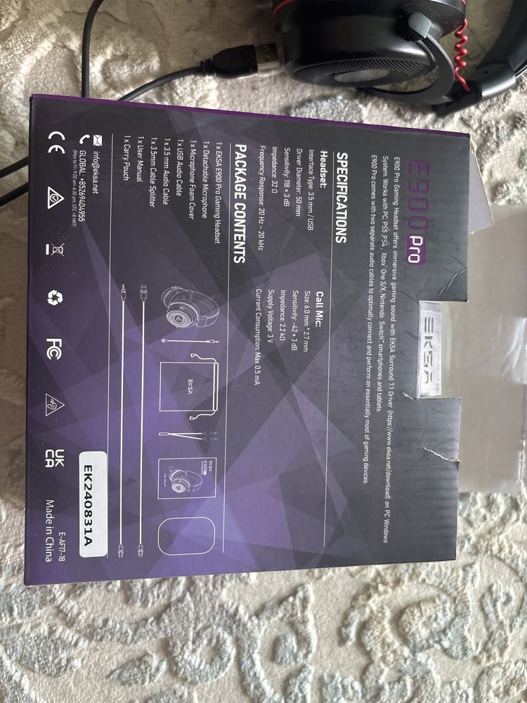 Наушники игровые EKSA900pro
