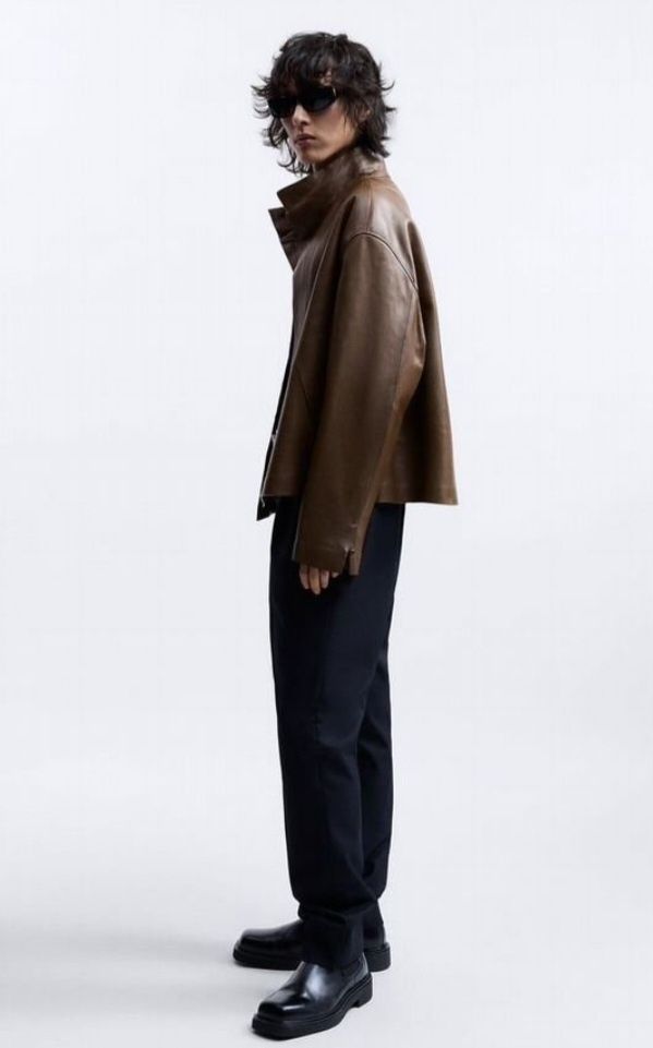 Продам натуральную кожанную куртку ZARA LIMITED.