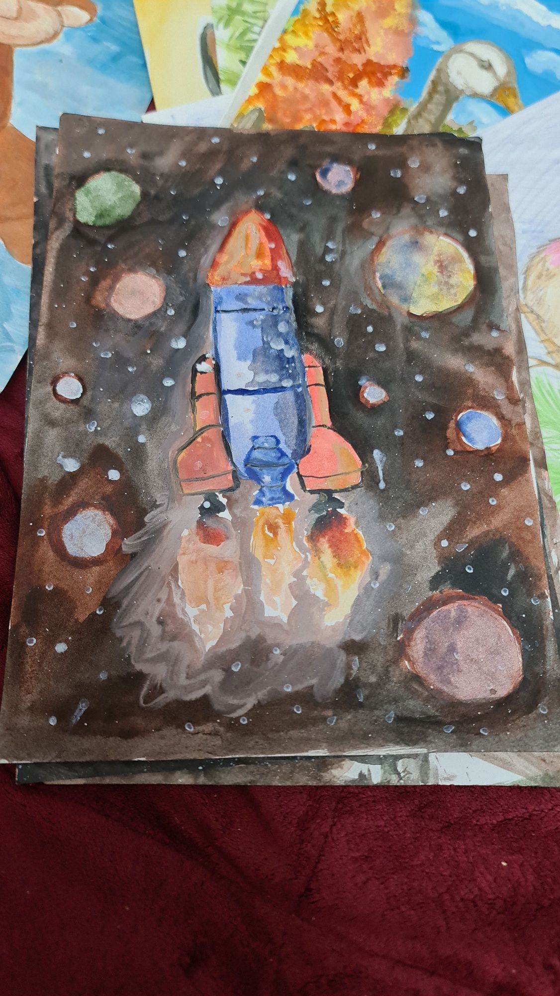 Рисунки А4 акварель и карандаши