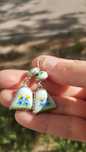 Сережки СССР ,финифть ,скань ,ручная роспись