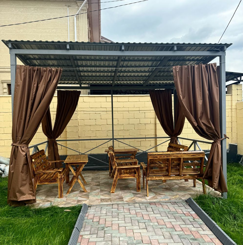 Пошив штор в беседку, летнюю терассу