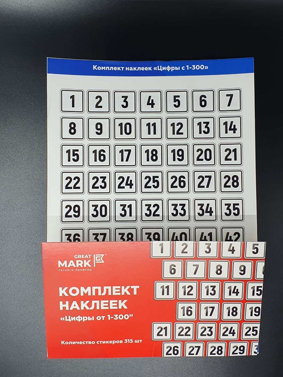 Комплект наклеек Цифры