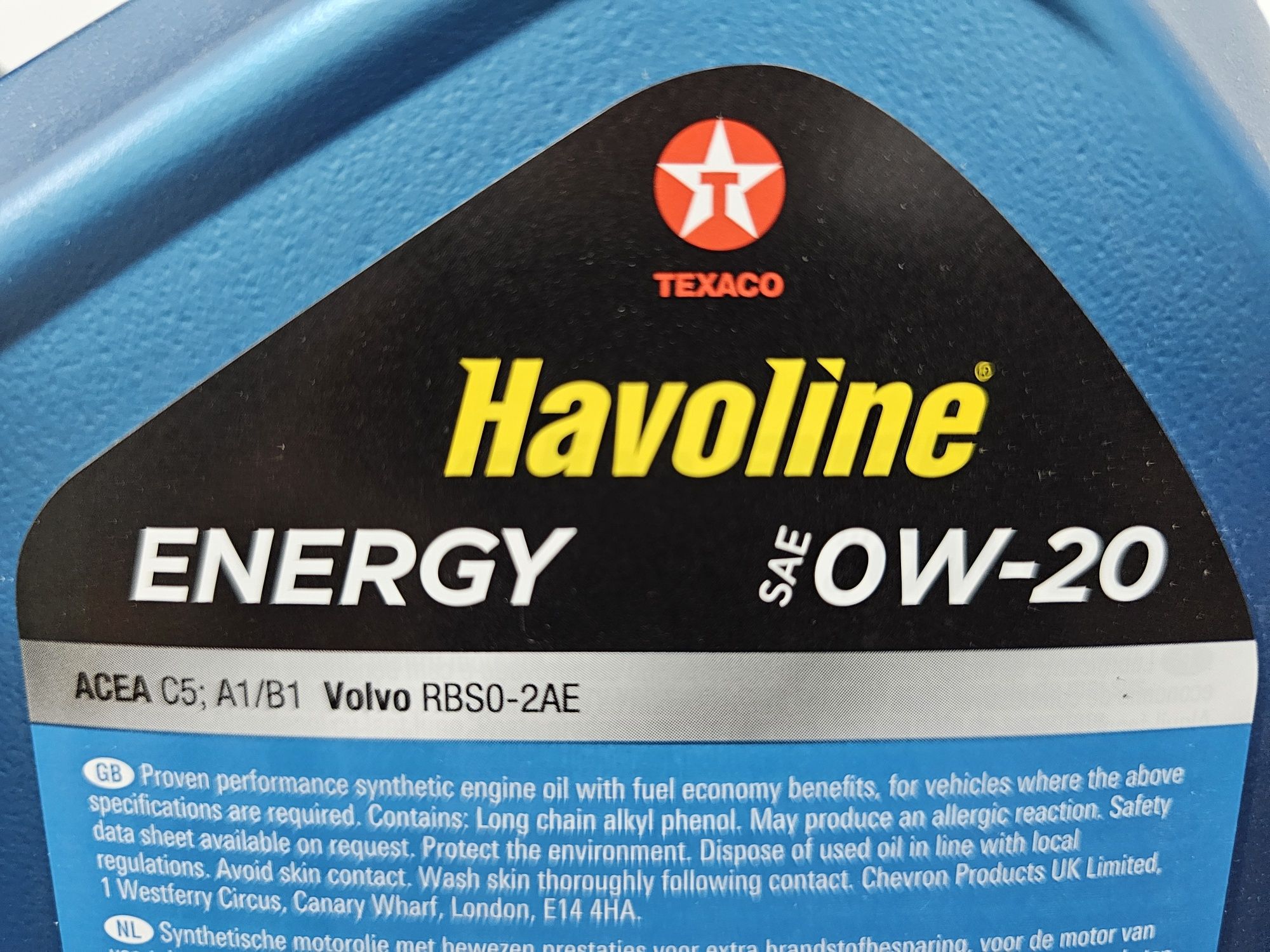 Texaco Havoline Energy 0W20  4л и 1л