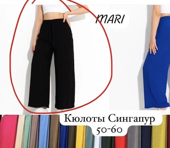 Кюлоты летние черные летние