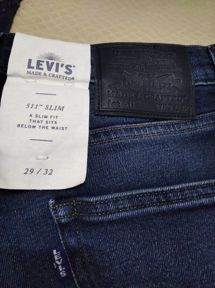 Джинсы мужские Levi's® 511™ Slim Made and Crafted ®,new,оригинал 100%