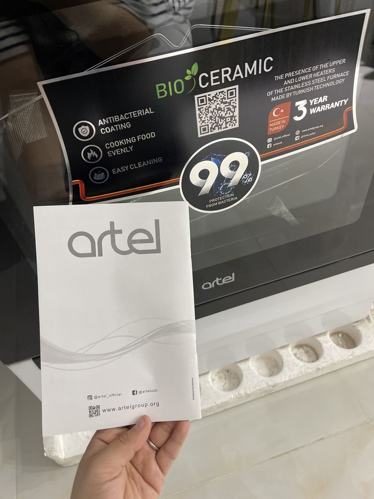 Кухонная Плита Artel Comarella 01-E белый цвет, абсалютно новый
